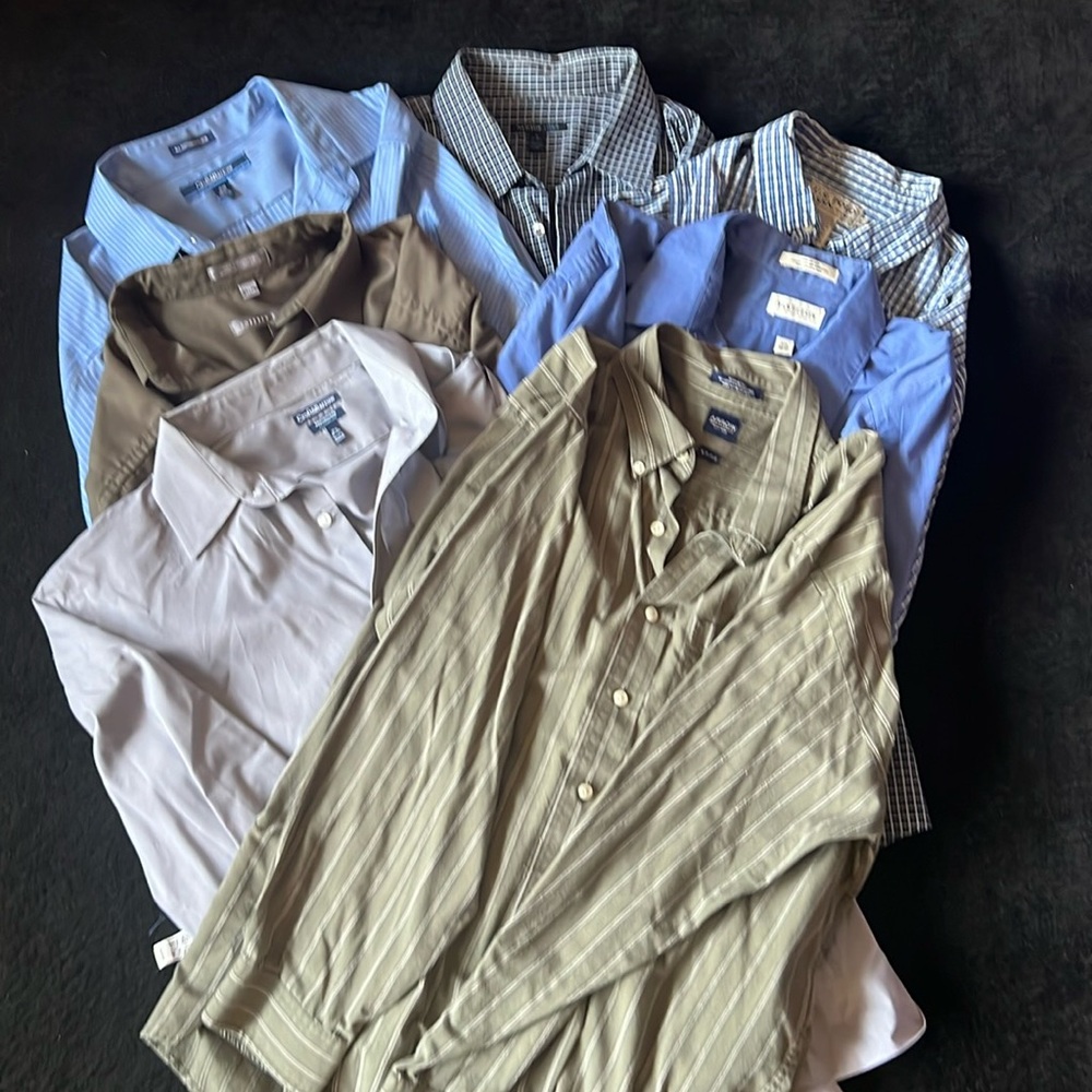 Men’s Dress/Casual Long Sleeve Shirts 
7 shirts total